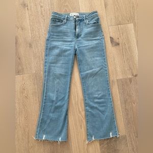 Just Black Denim - The Frayed Crop Flare Jean